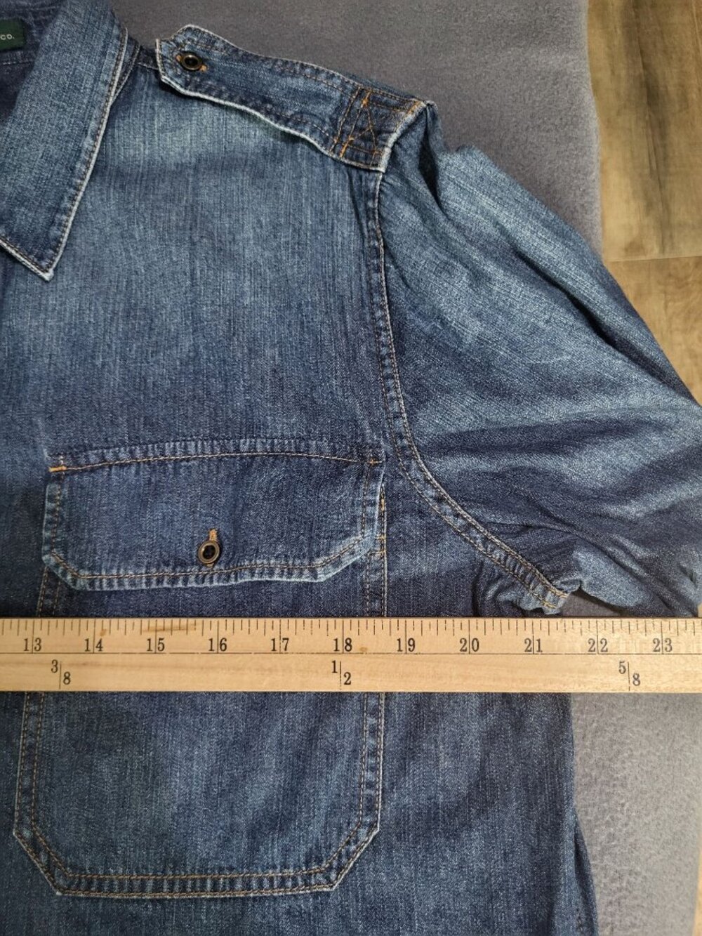 Ralph Lauren Jeans Co Women's XL Denim Chambray Button Up Shirt Western Classic - Picture 6 of 7